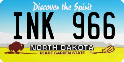 ND license plate INK966