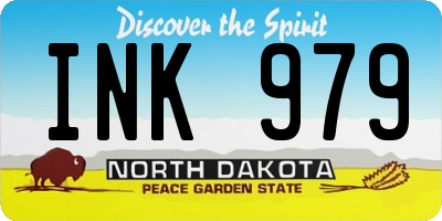 ND license plate INK979
