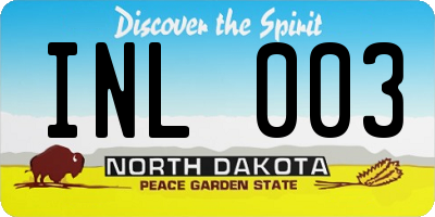 ND license plate INL003