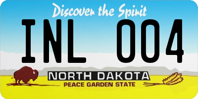 ND license plate INL004