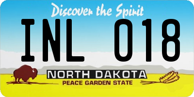 ND license plate INL018