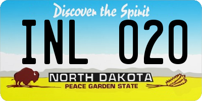 ND license plate INL020