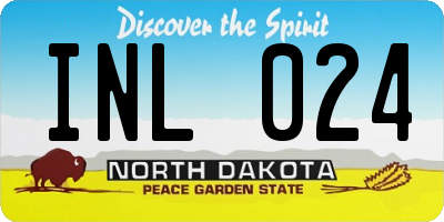 ND license plate INL024