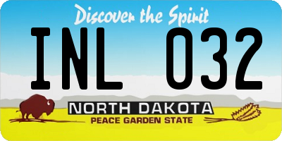 ND license plate INL032