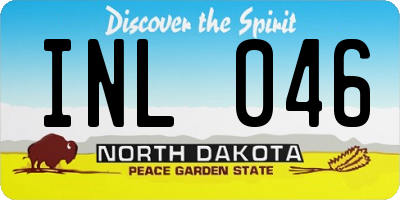 ND license plate INL046