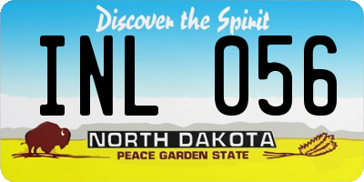 ND license plate INL056