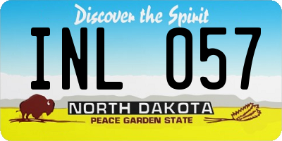 ND license plate INL057