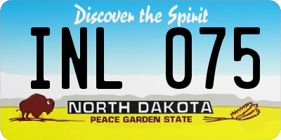 ND license plate INL075