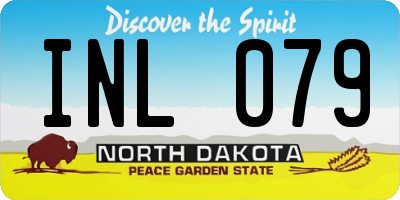 ND license plate INL079