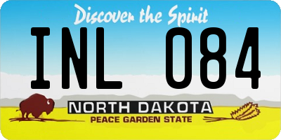 ND license plate INL084