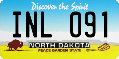 ND license plate INL091