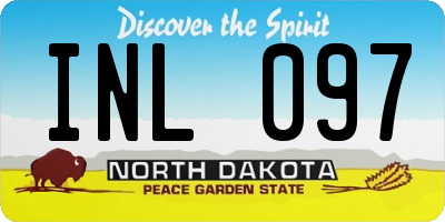 ND license plate INL097