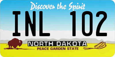 ND license plate INL102
