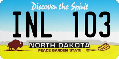 ND license plate INL103