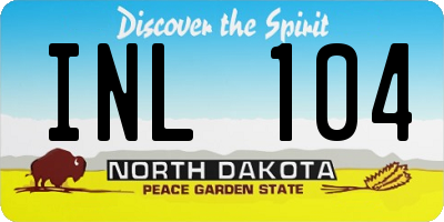 ND license plate INL104
