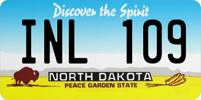 ND license plate INL109