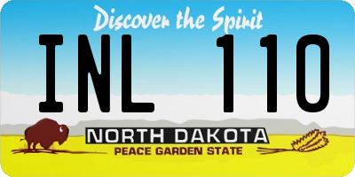 ND license plate INL110