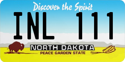ND license plate INL111