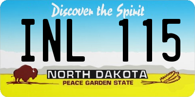ND license plate INL115