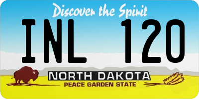 ND license plate INL120