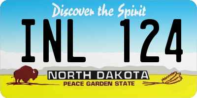 ND license plate INL124