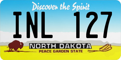 ND license plate INL127