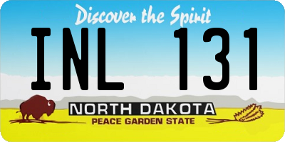 ND license plate INL131