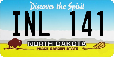 ND license plate INL141