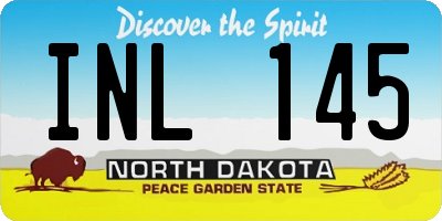 ND license plate INL145