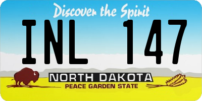 ND license plate INL147