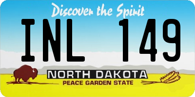 ND license plate INL149