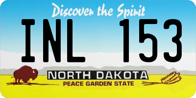 ND license plate INL153