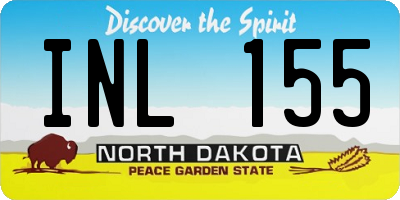 ND license plate INL155