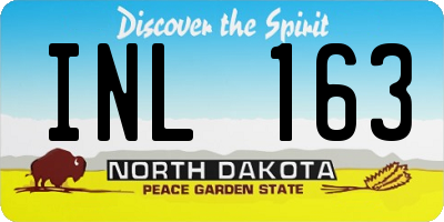 ND license plate INL163