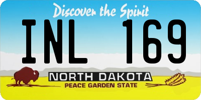 ND license plate INL169