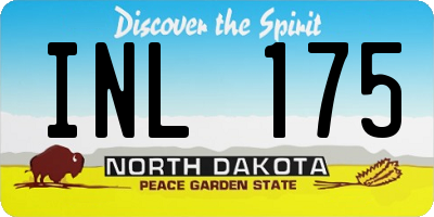 ND license plate INL175