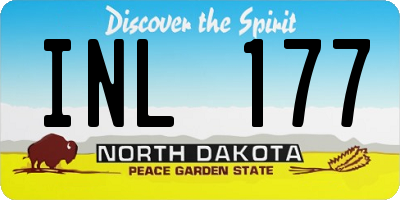 ND license plate INL177