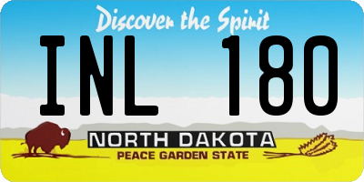 ND license plate INL180