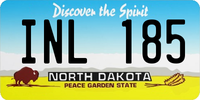 ND license plate INL185