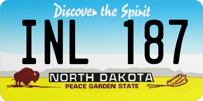 ND license plate INL187