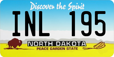 ND license plate INL195