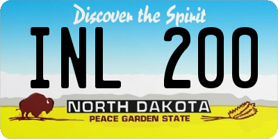 ND license plate INL200