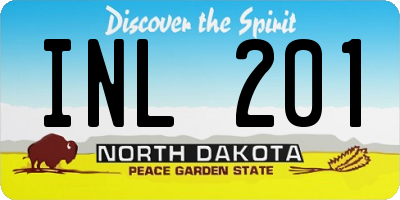 ND license plate INL201