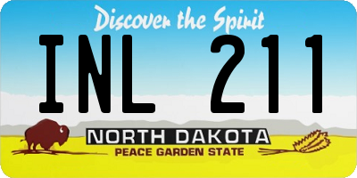 ND license plate INL211