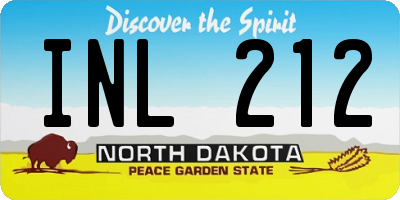 ND license plate INL212