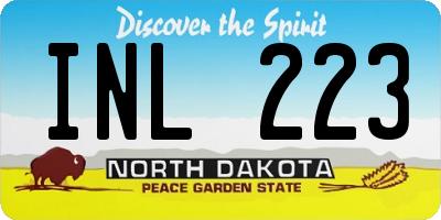 ND license plate INL223