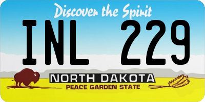 ND license plate INL229