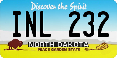 ND license plate INL232