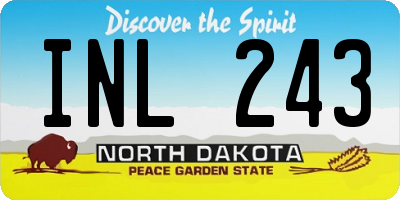 ND license plate INL243