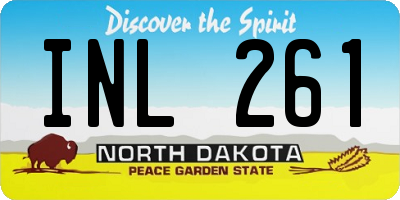 ND license plate INL261